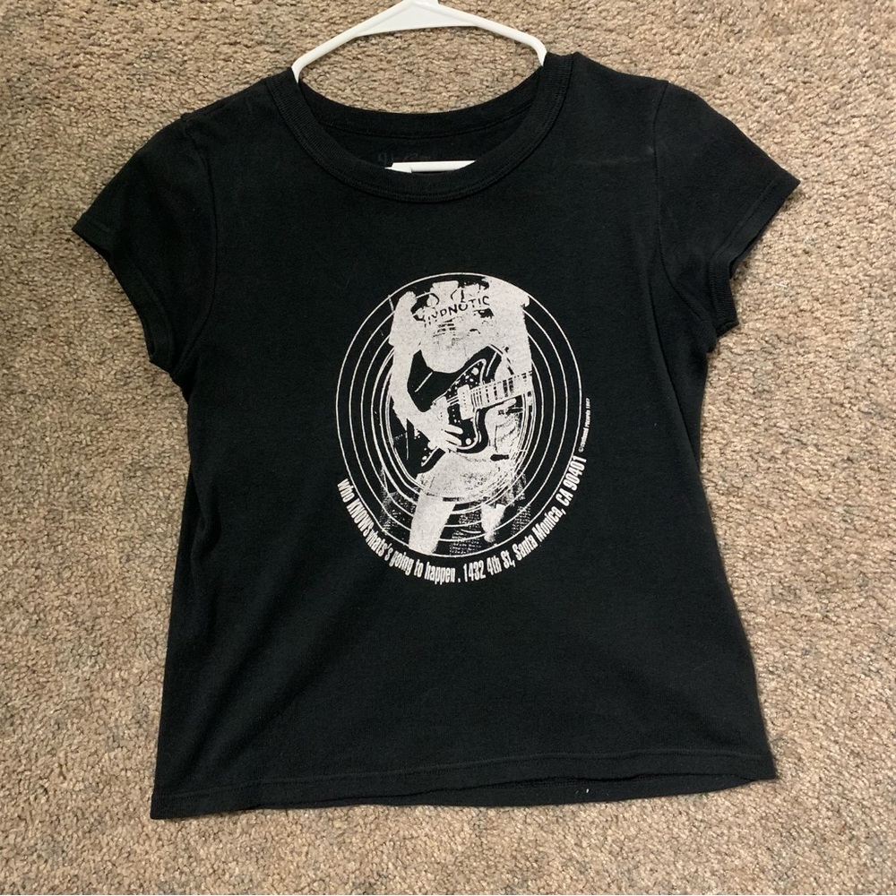 Brandy Melville Guitar Graphic Short Sleeve Tee